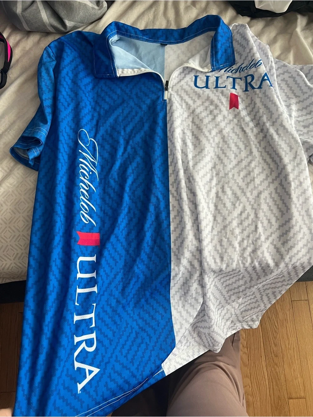 Michelob Ultra Two-Tone Athletic Shorts and shirt - fits like 2XL